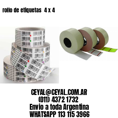 rollo de etiquetas  4 x 4