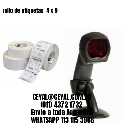 rollo de etiquetas  4 x 9