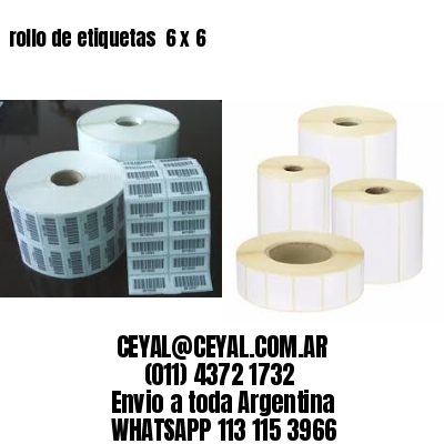 rollo de etiquetas  6 x 6