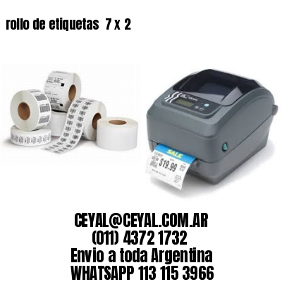 rollo de etiquetas  7 x 2