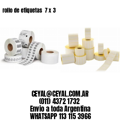 rollo de etiquetas  7 x 3