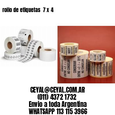 rollo de etiquetas  7 x 4