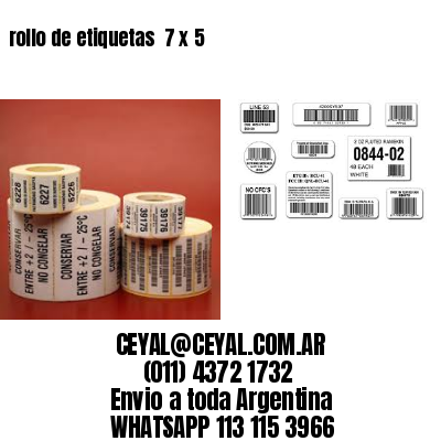 rollo de etiquetas  7 x 5