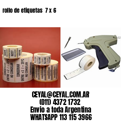 rollo de etiquetas  7 x 6