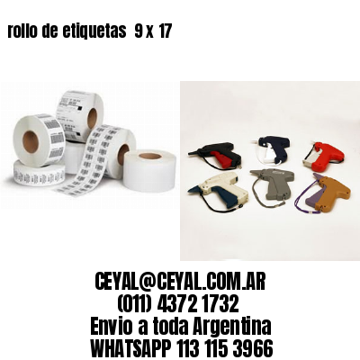 rollo de etiquetas  9 x 17