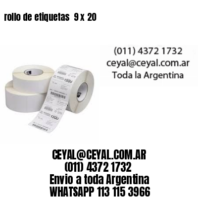 rollo de etiquetas  9 x 20