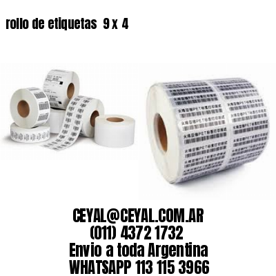 rollo de etiquetas  9 x 4