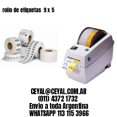 rollo de etiquetas  9 x 5