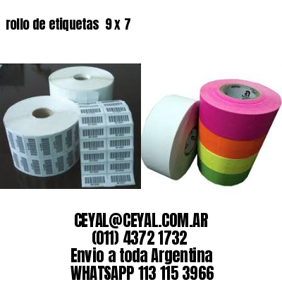 rollo de etiquetas  9 x 7