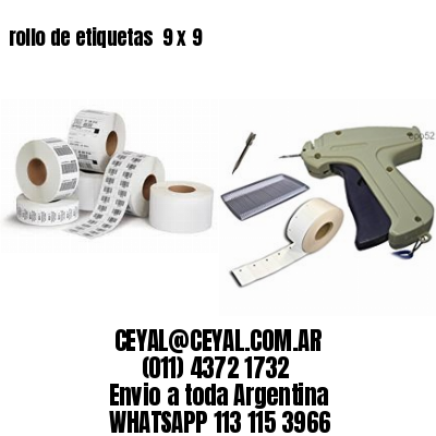 rollo de etiquetas  9 x 9