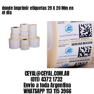 donde imprimir etiquetas 29 X 20 Mm en el dia