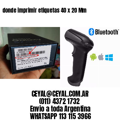 donde imprimir etiquetas 40 x 20 Mm
