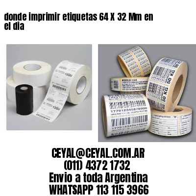 donde imprimir etiquetas 64 X 32 Mm en el dia