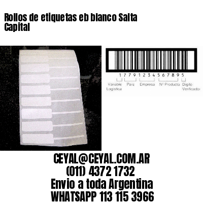 Rollos de etiquetas eb blanco Salta Capital