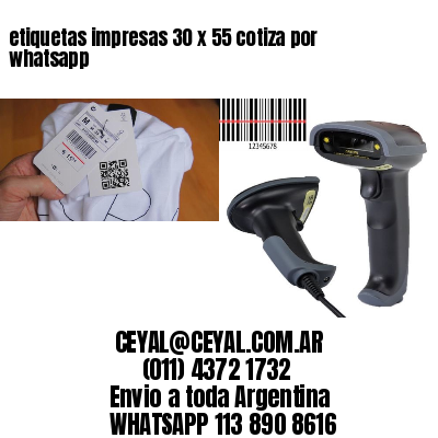 etiquetas impresas 30 x 55 cotiza por whatsapp
