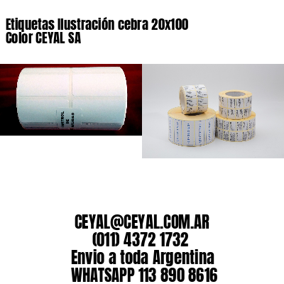 Etiquetas Ilustración cebra 20×100 Color CEYAL SA