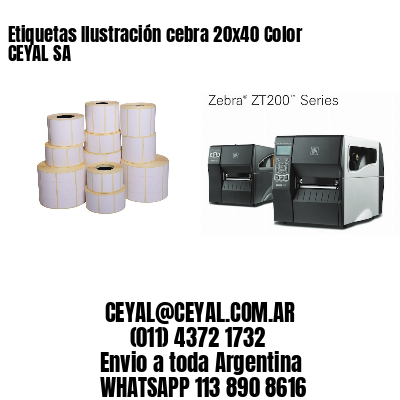 Etiquetas Ilustración cebra 20×40 Color CEYAL SA
