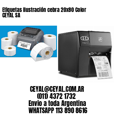 Etiquetas Ilustración cebra 20×80 Color CEYAL SA