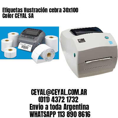 Etiquetas Ilustración cebra 30×100 Color CEYAL SA