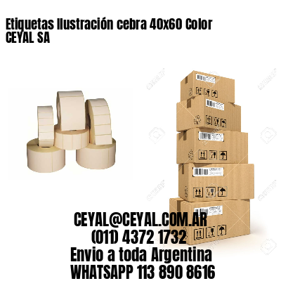 Etiquetas Ilustración cebra 40×60 Color CEYAL SA