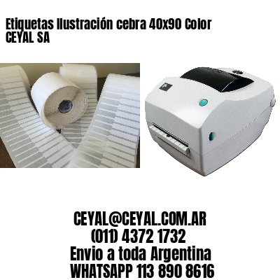 Etiquetas Ilustración cebra 40×90 Color CEYAL SA