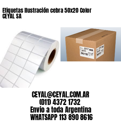 Etiquetas Ilustración cebra 50×20 Color CEYAL SA