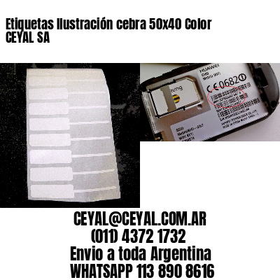 Etiquetas Ilustración cebra 50×40 Color CEYAL SA