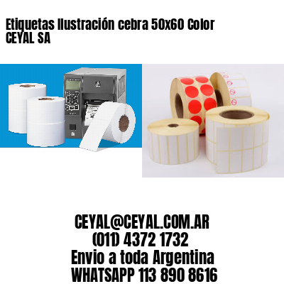Etiquetas Ilustración cebra 50×60 Color CEYAL SA