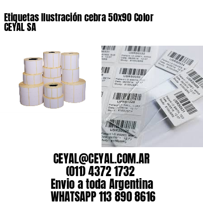 Etiquetas Ilustración cebra 50×90 Color CEYAL SA