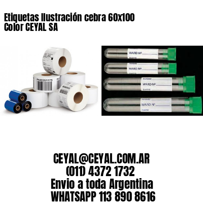 Etiquetas Ilustración cebra 60×100 Color CEYAL SA
