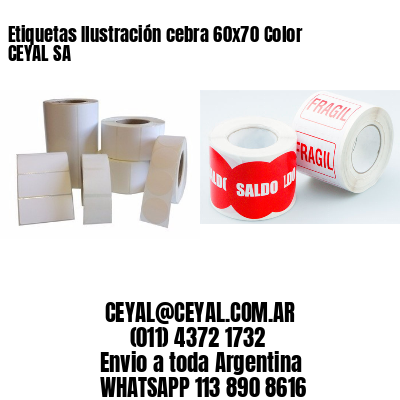 Etiquetas Ilustración cebra 60×70 Color CEYAL SA