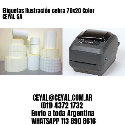 Etiquetas Ilustración cebra 70×20 Color CEYAL SA
