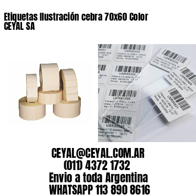 Etiquetas Ilustración cebra 70×60 Color CEYAL SA