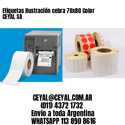 Etiquetas Ilustración cebra 70×80 Color CEYAL SA
