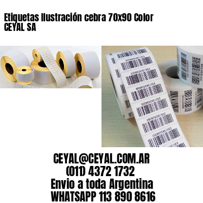 Etiquetas Ilustración cebra 70×90 Color CEYAL SA