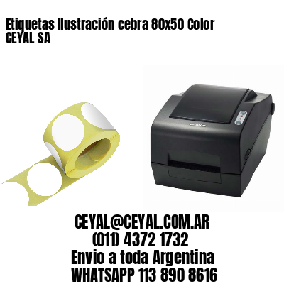Etiquetas Ilustración cebra 80×50 Color CEYAL SA