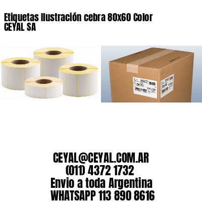 Etiquetas Ilustración cebra 80×60 Color CEYAL SA
