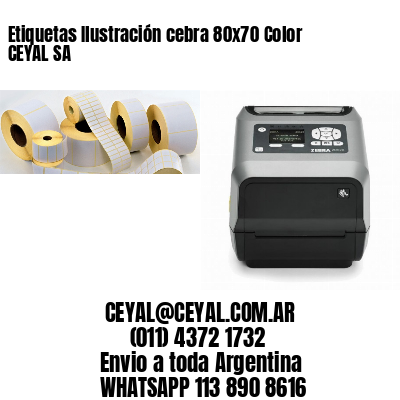 Etiquetas Ilustración cebra 80×70 Color CEYAL SA