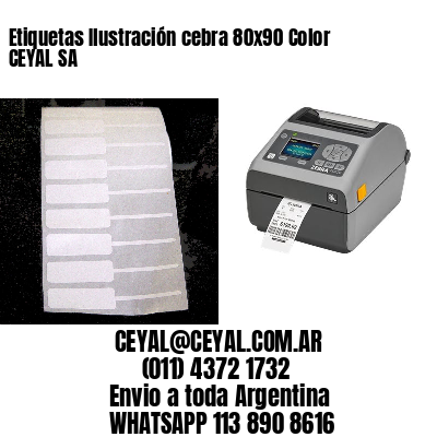 Etiquetas Ilustración cebra 80×90 Color CEYAL SA