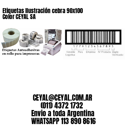 Etiquetas Ilustración cebra 90×100 Color CEYAL SA