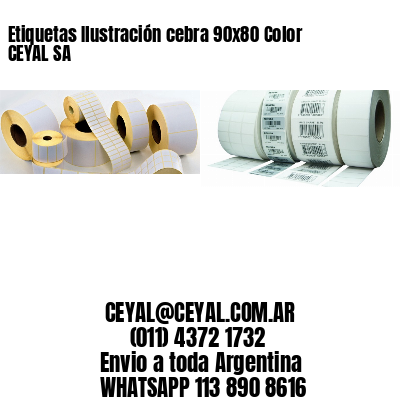 Etiquetas Ilustración cebra 90×80 Color CEYAL SA