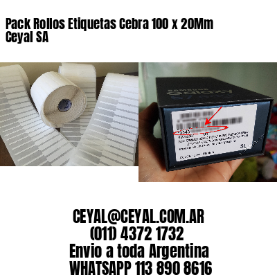 Pack Rollos Etiquetas Cebra 100 x 20Mm Ceyal SA