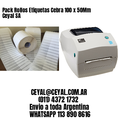 Pack Rollos Etiquetas Cebra 100 x 50Mm Ceyal SA