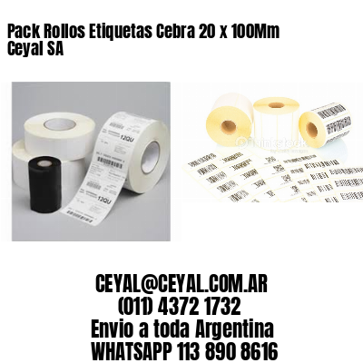 Pack Rollos Etiquetas Cebra 20 x 100Mm Ceyal SA