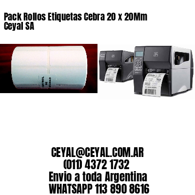 Pack Rollos Etiquetas Cebra 20 x 20Mm Ceyal SA