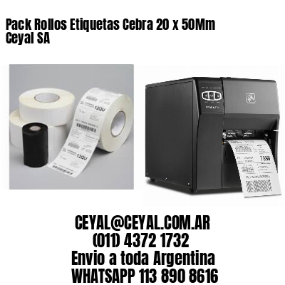 Pack Rollos Etiquetas Cebra 20 x 50Mm Ceyal SA