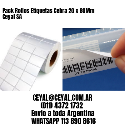 Pack Rollos Etiquetas Cebra 20 x 80Mm Ceyal SA