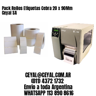 Pack Rollos Etiquetas Cebra 20 x 90Mm Ceyal SA