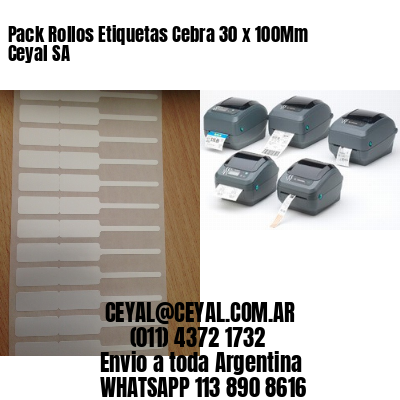 Pack Rollos Etiquetas Cebra 30 x 100Mm Ceyal SA