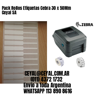 Pack Rollos Etiquetas Cebra 30 x 50Mm Ceyal SA